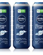 Nivea MEN Protect & Care gel za prhanje za moške ugodno pakiranje 3 x 500 ml