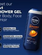 Nivea MEN Sport gel za prhanje za moške ugodno pakiranje