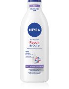 Nivea Repair & Care Sensitive pomirjevalni losjon za telo za suho in občutljivo kožo 400 ml