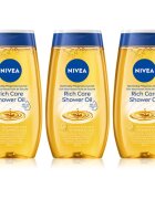 Nivea Rich Care olje za prhanje za suho kožo 3 x 200 ml