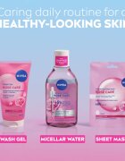 Nivea Rose Touch vlažilna tekstilna maska 1 kos