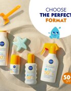 Nivea SUN Babies & Kids otroško pršilo za sončenje za občutljivo kožo SPF 50+ 250 ml