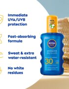 Nivea SUN Protect & Dry Touch nevidno pršilo za sončenje SPF 30 200 ml