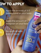 Nivea SUN Protect & Moisture losjon za sončenje SPF 20 200 ml