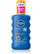 Nivea SUN Protect & Moisture pršilo za sončenje SPF 15 200 ml