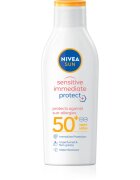 Nivea SUN Sensitive Immediate losjon za sončenje za občutljivo kožo SPF 50+ 200 ml