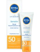Nivea SUN Sensitive zaščitna krema za obraz za občutljivo kožo SPF 50 50 ml