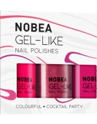 NOBEA Day-to-Day 3-Piece Gel-like Nail Polish set set lakov za nohte Cocktail Party