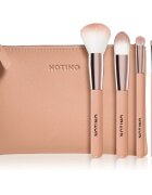 Notino Glamour Collection Travel Brush Set with Pouch potovalni set čopičev s torbico