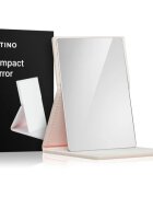 Notino Mirrors Compact Mirror kozmetično ogledalce Leatherette Beige 1 kos