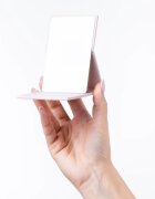 Notino Mirrors Compact Mirror kozmetično ogledalce Leatherette Beige 1 kos