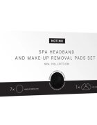 Notino Spa Collection Spa headband and make-up removal pads set set za odstranjevanje ličil s spa naglavnim trakom Black 7 kos