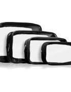 Notino Travel Collection Clear Organizer Set potovalni set za kozmetiko Black