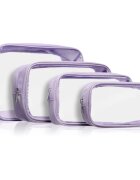 Notino Travel Collection Clear Organizer Set potovalni set za kozmetiko Purple 4 kos