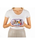 Notino Travel Collection Clear Organizer Set potovalni set za kozmetiko Purple 4 kos