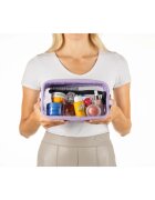 Notino Travel Collection Clear Organizer Set potovalni set za kozmetiko Purple 4 kos