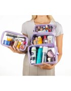 Notino Travel Collection Clear Organizer Set potovalni set za kozmetiko Purple 4 kos