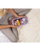 Notino Travel Collection Clear Organizer Set potovalni set za kozmetiko Purple 4 kos