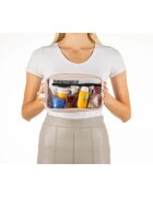 Notino Travel Collection Large Clear Organizer prozorna kozmetična torbica L Beige 1 kos