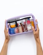 Notino Travel Collection Large Clear Organizer prozorna kozmetična torbica L Purple 1 kos