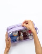Notino Travel Collection Large Clear Organizer prozorna kozmetična torbica L Purple 1 kos