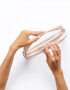 Notino Travel Collection Medium Clear Organizer prozorna kozmetična torbica M Beige 24x125x5 cm 1 kos