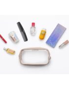 Notino Travel Collection Medium Clear Organizer prozorna kozmetična torbica M Beige 24x125x5 cm 1 kos
