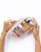 Notino Travel Collection Small Clear Organizer prozorna kozmetična torbica transparenten (M)transparentna (F)transparentno (N) S Beige 20x10x5 cm 1 ko