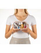 Notino Travel Collection Small Clear Organizer prozorna kozmetična torbica transparenten (M)transparentna (F)transparentno (N) S Beige 20x10x5 cm 1 ko