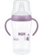 NUK Perfect Match Hippo steklenička za učenje pitja z indikatorjem temperature 6m+ 1 kos
