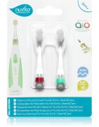 Nuvita Sonic Clean&Care Replacement Brush Heads nadomestne glave za sonično baterijsko zobno ščetko za dojenčke Sonic Clean&Care Medium Red/Green 2 ko