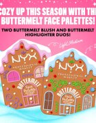 NYX Professional Makeup Gingerbaddie Land Buttermelt paleta osvetljevalcev in rdečil odtenek Deep 1 kos