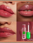 NYX Professional Makeup Gingerbaddie Land Gum Drop sijaj za ustnice odtenek 02 Bubblegum Burst 1 kos