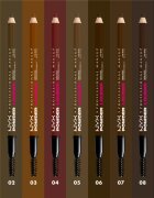 NYX Professional Makeup Powder Louder svinčnik za obrvi s krtačko odtenek Black 1 kos