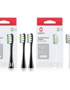 Oclean Professional Clean Set nadomestne glave za zobno ščetko Black & White