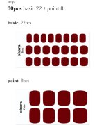 OHORA Gel Nail Sticker P Basic Pedicure nalepke za nohte za noge odtenek PBS-004 30 kos