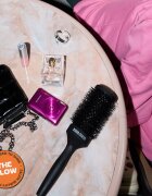 Olivia Garden Club The Glow Blowout Ceramic Round Brush Black okrogla krtača za lase 1 kos
