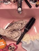 Olivia Garden Club The Glow Blowout Ceramic Round Brush Black okrogla krtača za lase S 1 kos