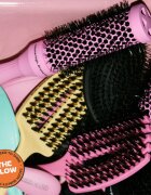Olivia Garden Club The Glow Blowout Ceramic Round Brush Pink okrogla krtača za lase S 1 kos