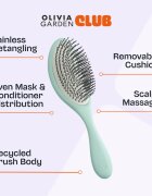 Olivia Garden Club The Reset Wet&Curly Detangling Hairbrush ravna krtača z etuijem Mint 1 kos