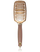 Olivia Garden Expert Flex ravna krtača z najlonskimi vlakni Gold&Brown 1 kos
