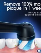 Oral-B iO White Clean električna zobna ščetka z etuijem za polnilno postajo Matte Black 1 kos