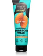 Organic Shop Sport Almond & Protein gel za prhanje za telo in lase za moške 200 ml