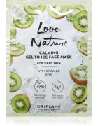 Oriflame Love Nature Gel To Ice Organic Kiwi pomirjajoča maska za obraz za utrujeno kožo 10 ml