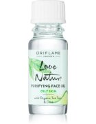 Oriflame Love Nature Organic Tea Tree & Lime čistilno olje za problematično kožo akne 10 ml