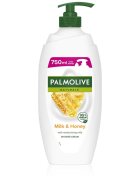 Palmolive Naturals Milk & Honey kremast gel za prhanje in kopel z mlekom in medom z dozirno črpalko 750 ml