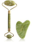 PALSAR7 Massage Roller and Guasha Green Xiuyan Jade valjček za masažo za obraz in pripomoček za masažo