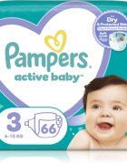 Pampers Active Baby Size 3 plenice za enkratno uporabo 6-11 kg 66 kos