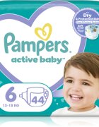 Pampers Active Baby Size 6 plenice za enkratno uporabo 13-18 kg 44 kos