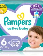 Pampers Active Baby Size 6 plenice za enkratno uporabo 13-18 kg 56 kos